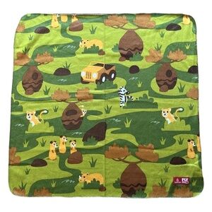 Emirates Fly With Me Animals Baby Toddler Blanket Green Multicolor